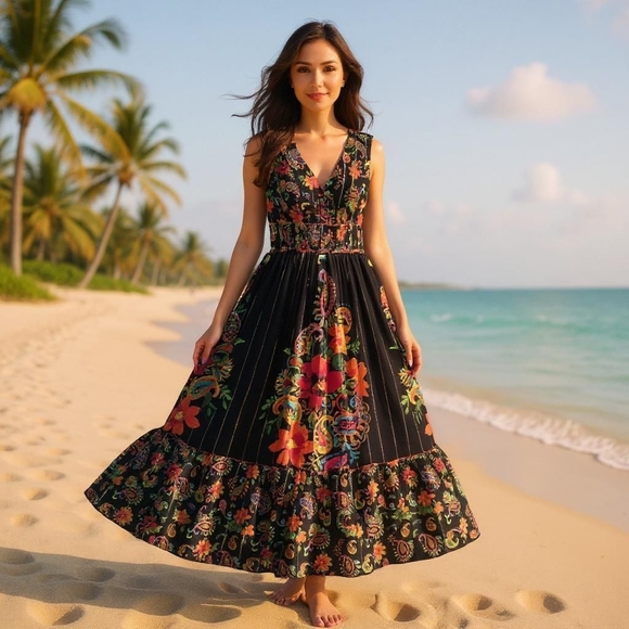 Anthropologie Me 2 Magic Colorful Maxi Dress - Picture 5 of 13